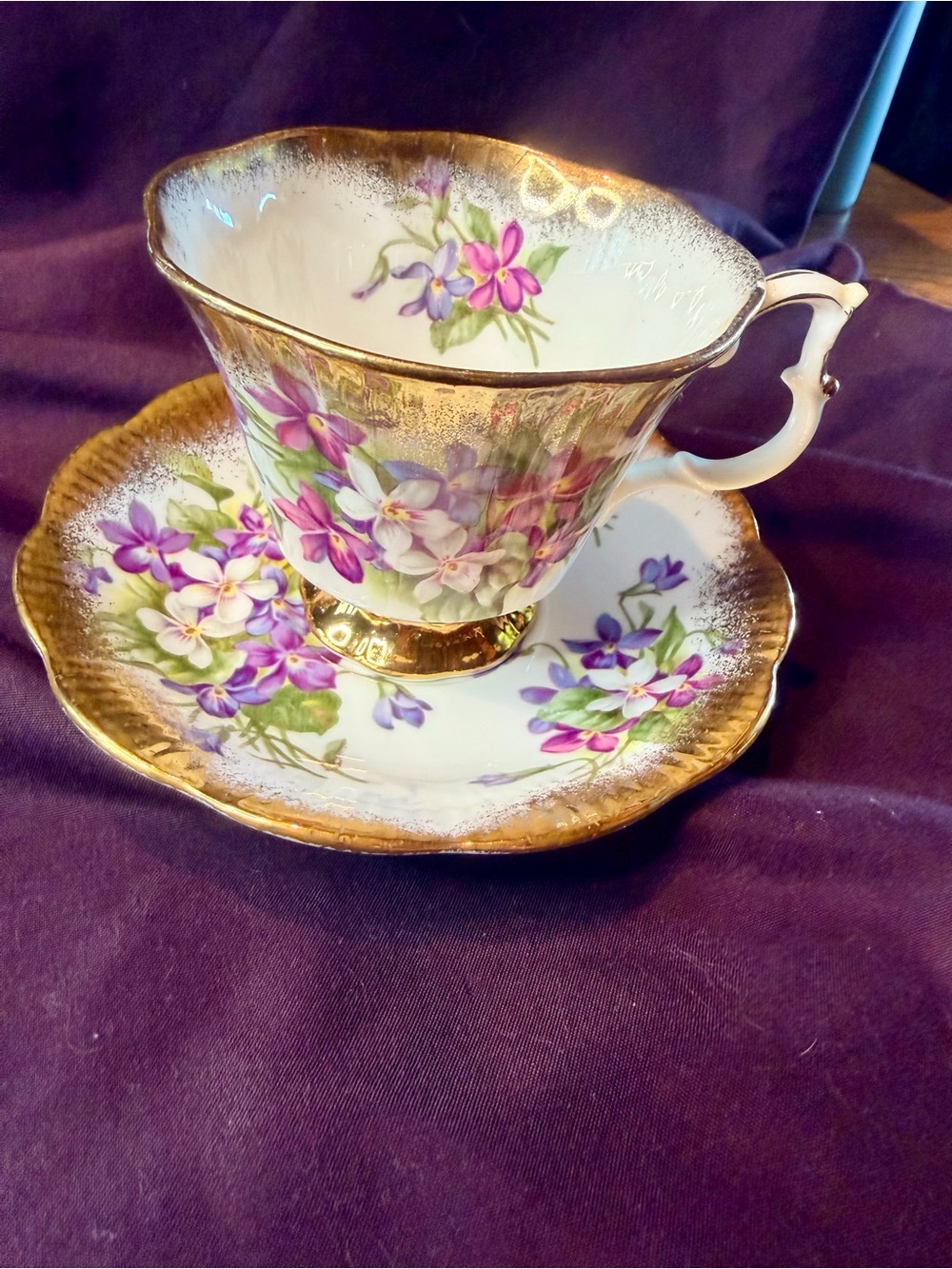 Royal Albert “Sweet Violets” pattern #4464 C&S